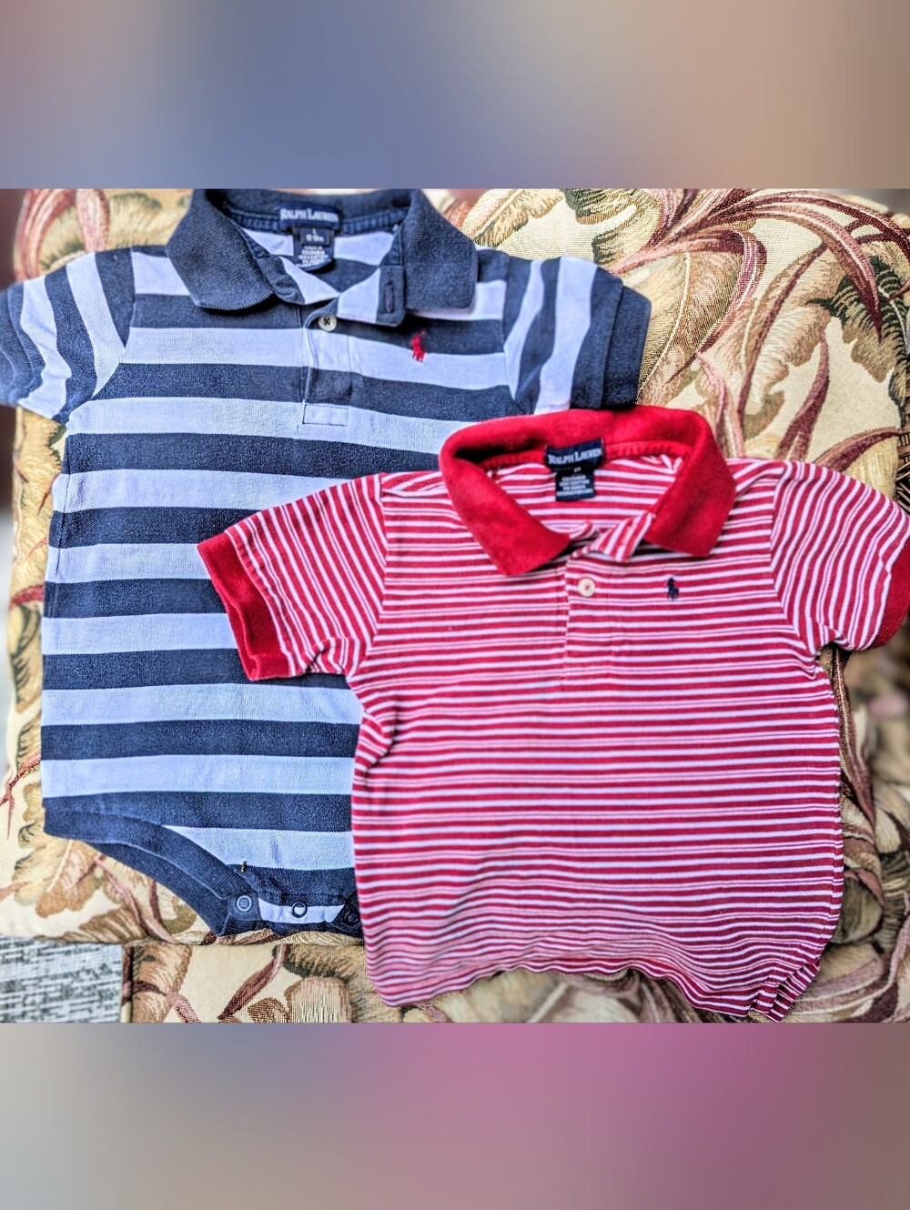 Ralph Lauren Kids Red & White Striped Polo Shirt